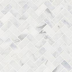 MSI Calacatta Cressa Herringbone Honed Marble Mosaic
